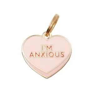 I'm anxious heart ID tag