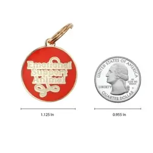 size emotional support tag