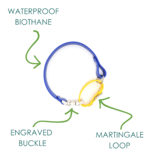 waterproof buckle martingale w biothane loop (chart)