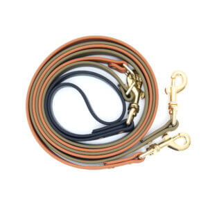 waterproof biothane double leash