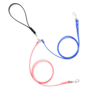waterproof biothane double leash