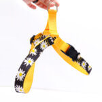 Easy On Cotton Voile Dog Harness - Black Daisy Floral