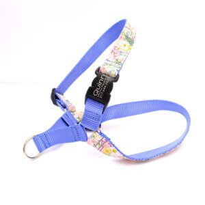 pink daisy dog harness custom easy on