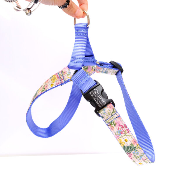 pink daisy dog harness easy on