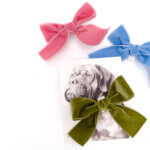Velvet Bow Dog Collar Accessory - Feminine Ribbon Bow