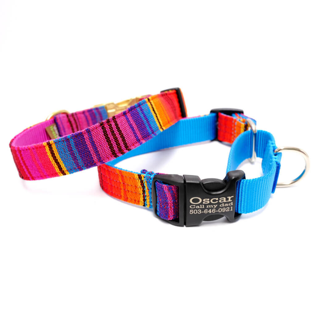 guatamalan martingale dog collar fiesta