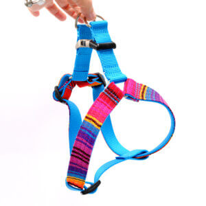 step in dog harness guatemalan fabric fiesta