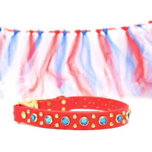 fourth of july studded collar