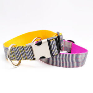 extra wide train conductor stripe dog collars