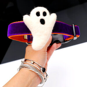 halloween dog collar ghost costume