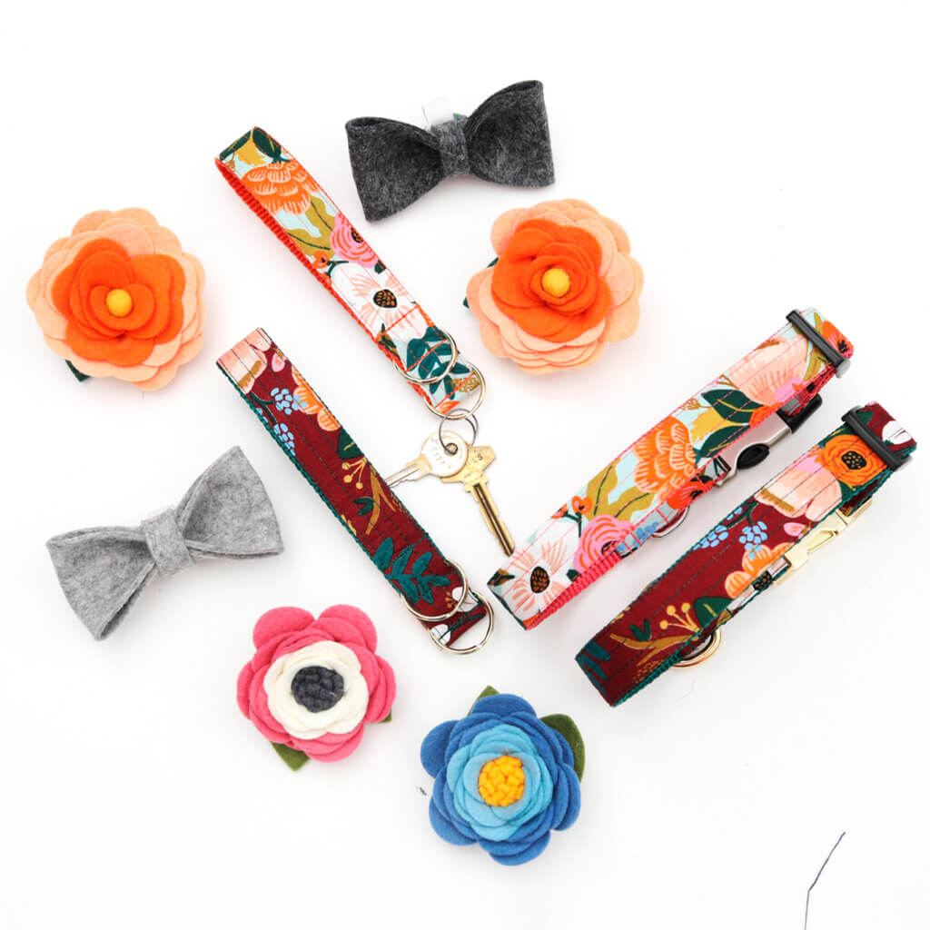 lively collar with accessories rifle paper co