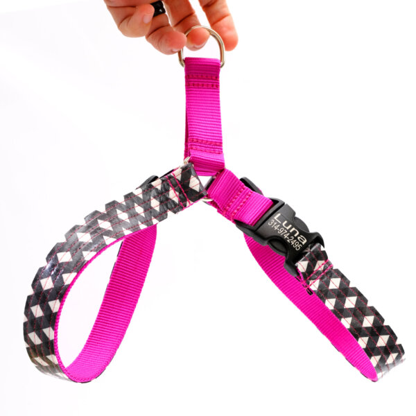 north plaid dog harness gingham