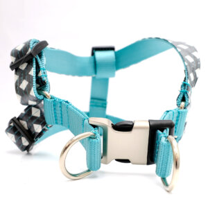north step in dog harness laminated cotton