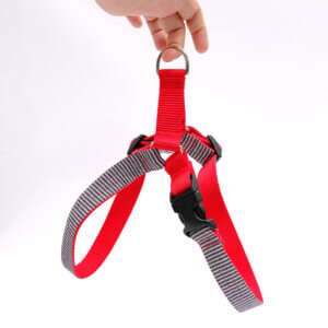 train conductor denim easy on dog harness personalized