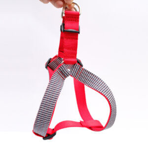 train conductor denim step in dog harness custom sizes