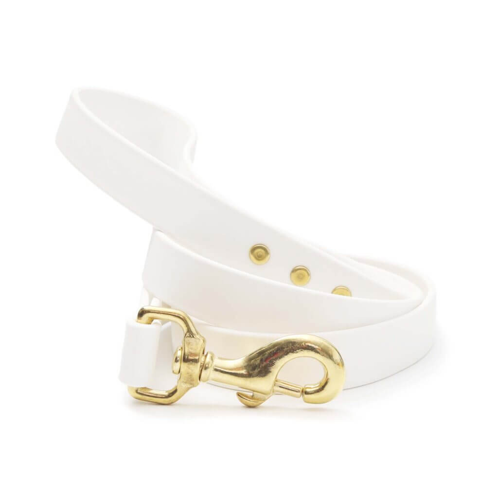 blanca white dog leash waterproof