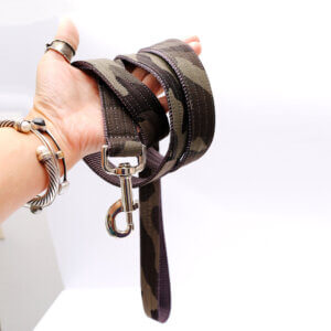grey camo dog leash