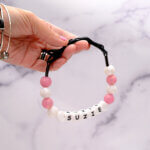 Rose Gold Beaded Cat Collar | Pink Breakaway Collar