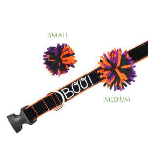 felt halloween dog collar accessories (size comparison)