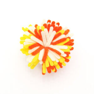 felt halloween dog collar accessory candy corn (orange_cream_yellow)