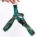 Dog Harness Green Tartan | Easy On Laminated Cotton
