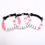 Rose Gold Beaded Puppy or Toy Dog Collar