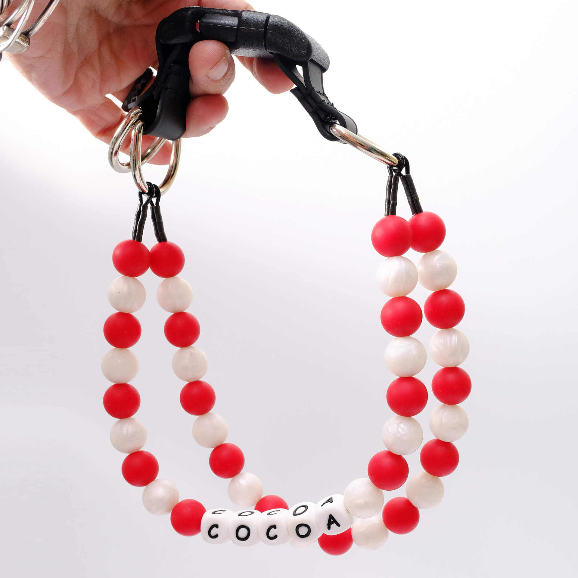 xmas beaded collar double strand