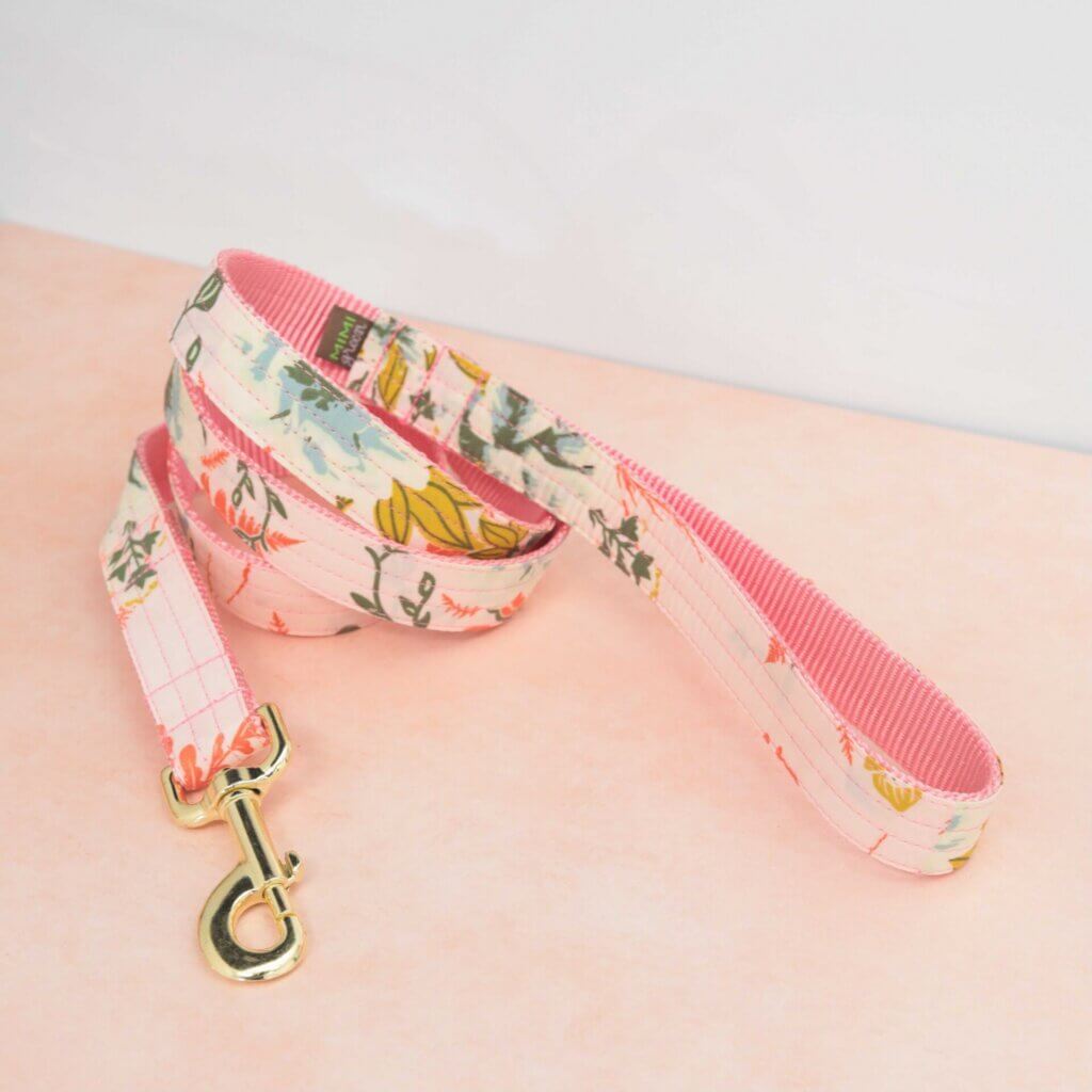 Lulu floral leash gold clip