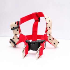 Polka dot Canvas step in harness