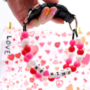 beaded dog collar be mine valentine hearts