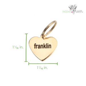 large heart id tag size