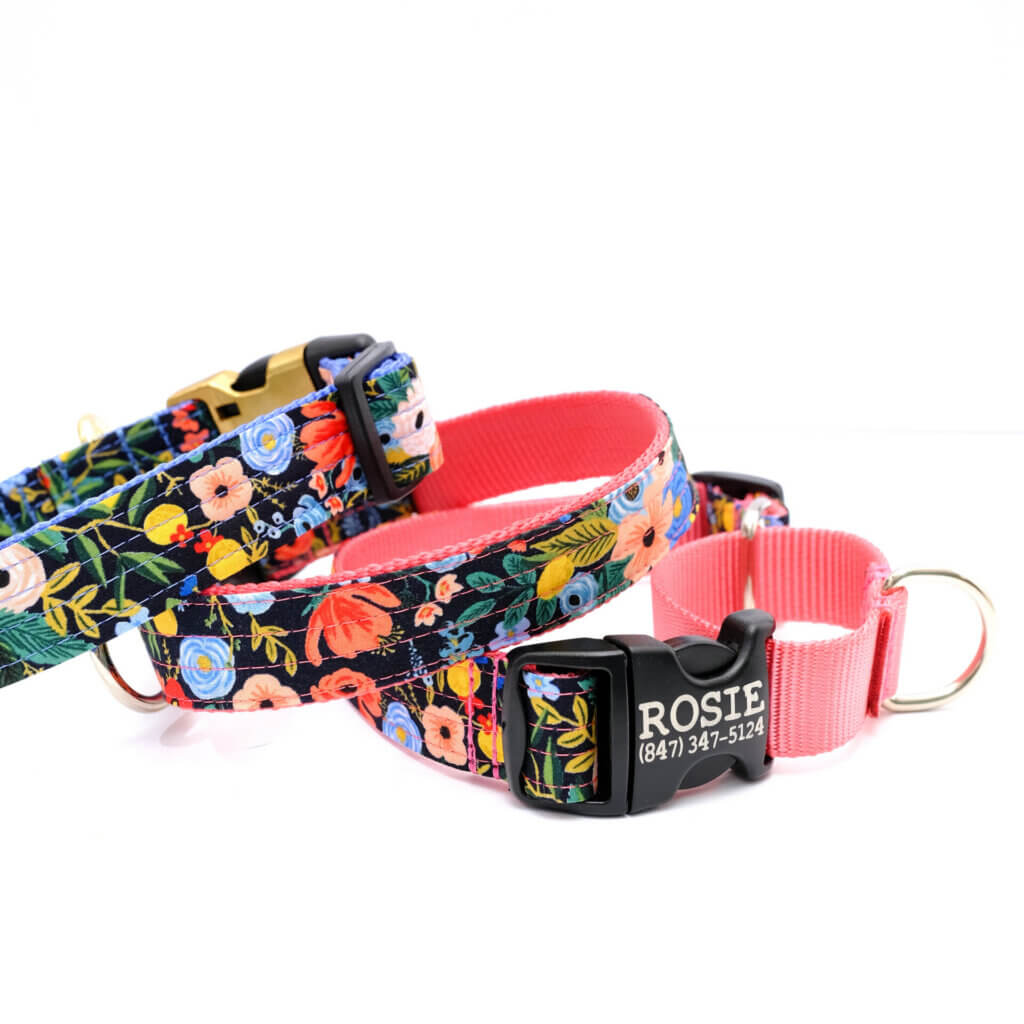 mae martingale dog collar rifle paper floral