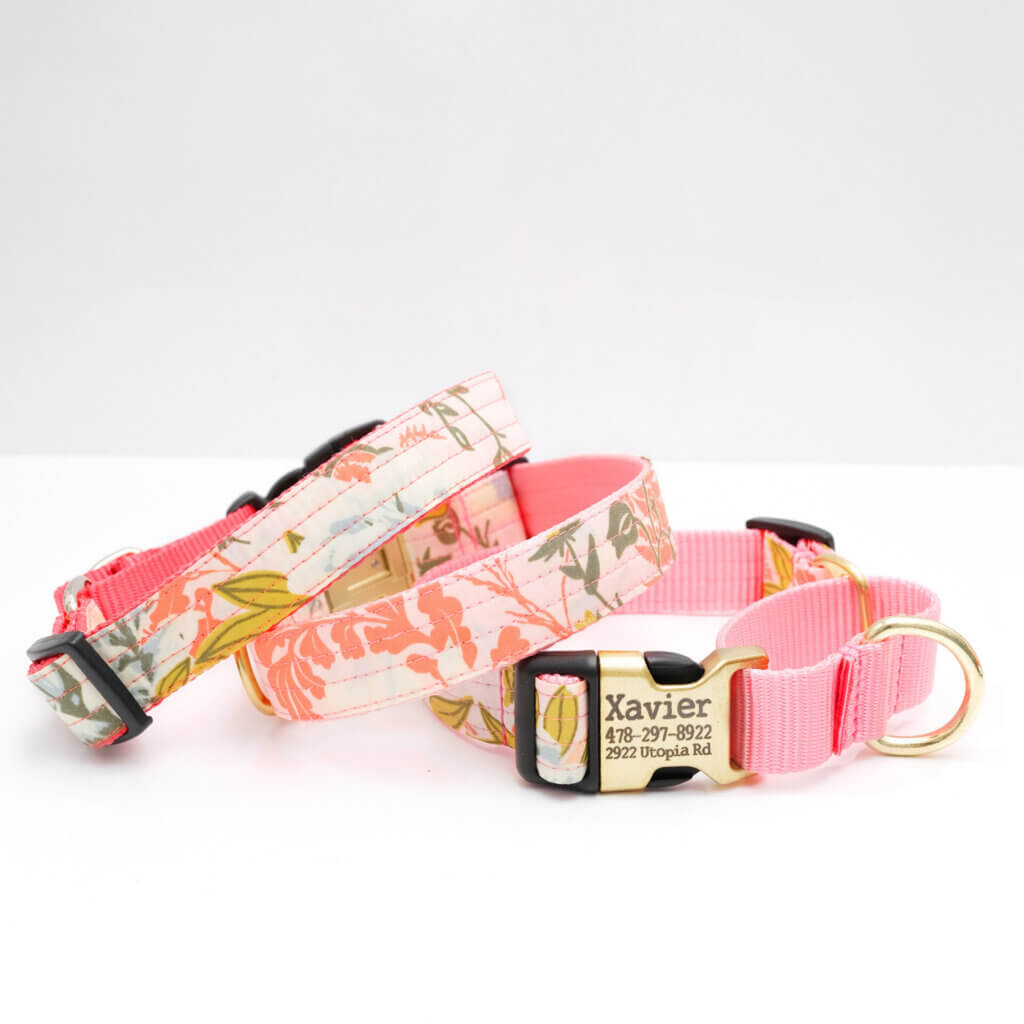 martingale floral collar lulu pink