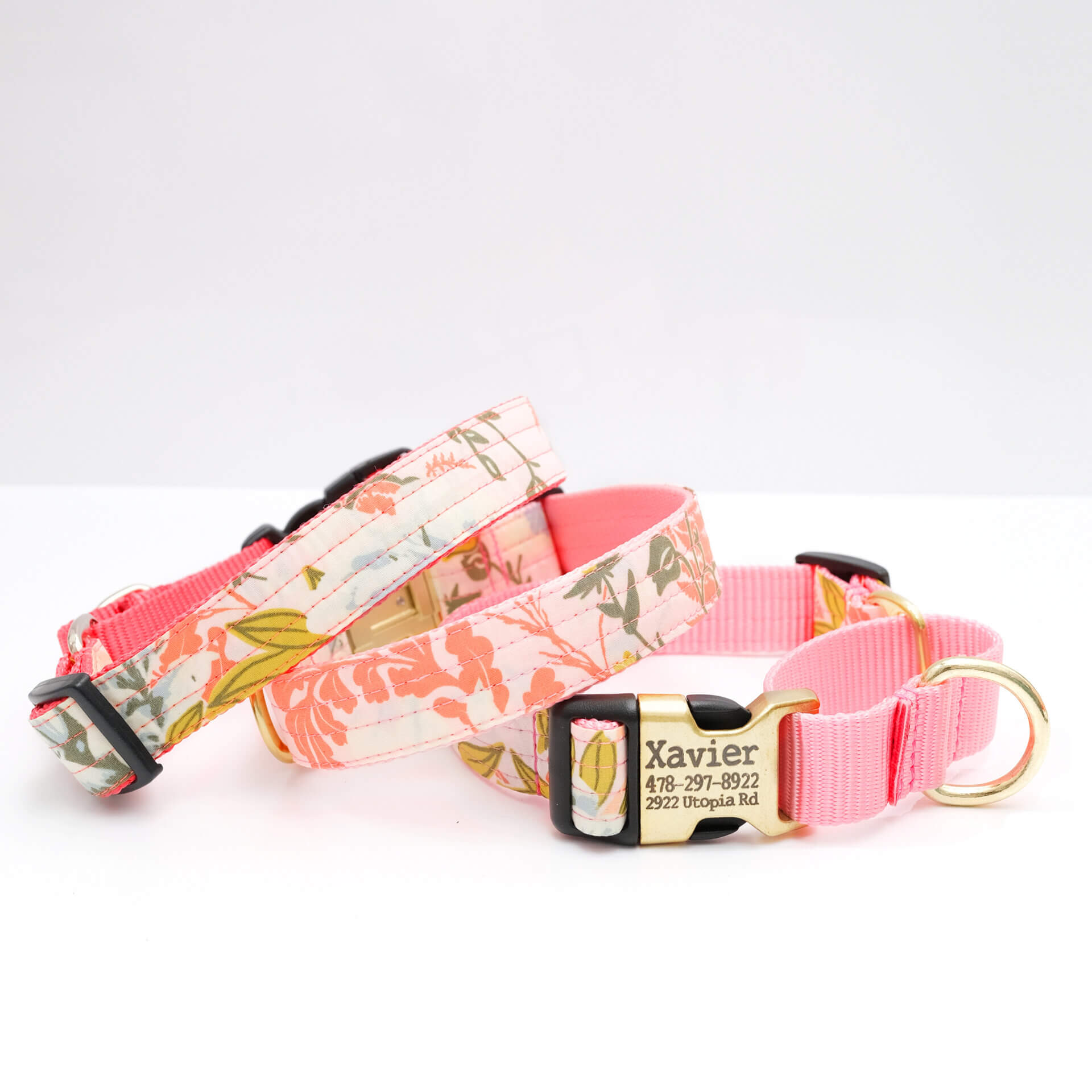 martingale floral collar lulu pink