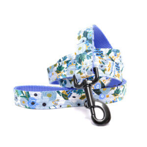 blue petite rose dog leash