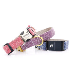 fi dog collars linen with engraved buckles