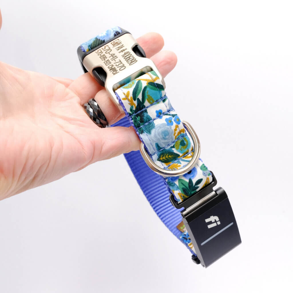 petite rose rifle paper blue fi collar