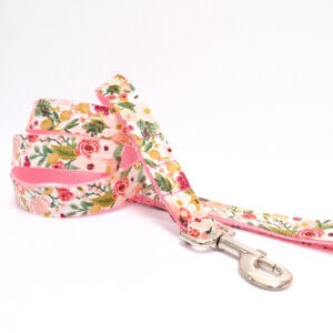 pink petite rose dog leash