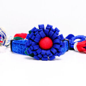 4th of july collar sunflower dark blue red