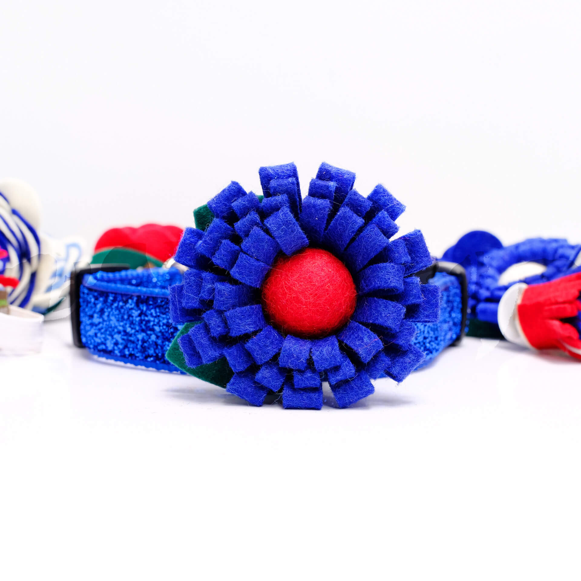4th of july collar sunflower dark blue red