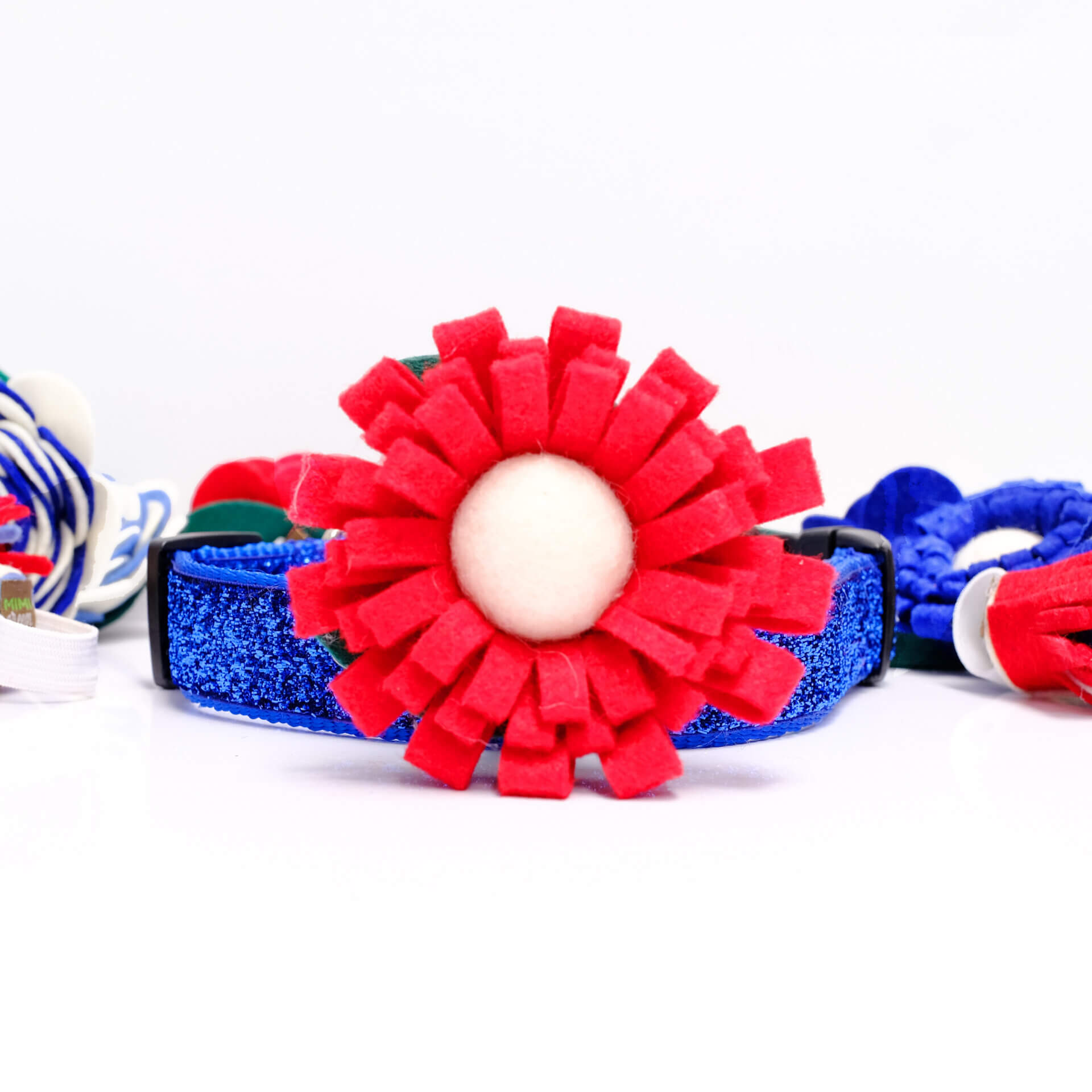 4th of july collar sunflower red