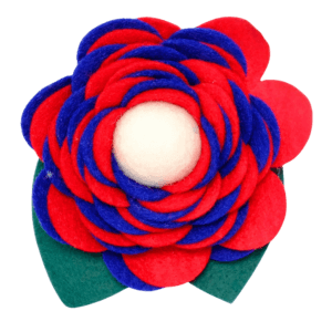 Red Blue White Center Fourth of July Flower no background
