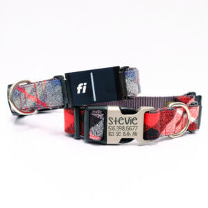 FI dog collar flannel pjs