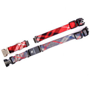 FI dog collar flannel pjs engraved