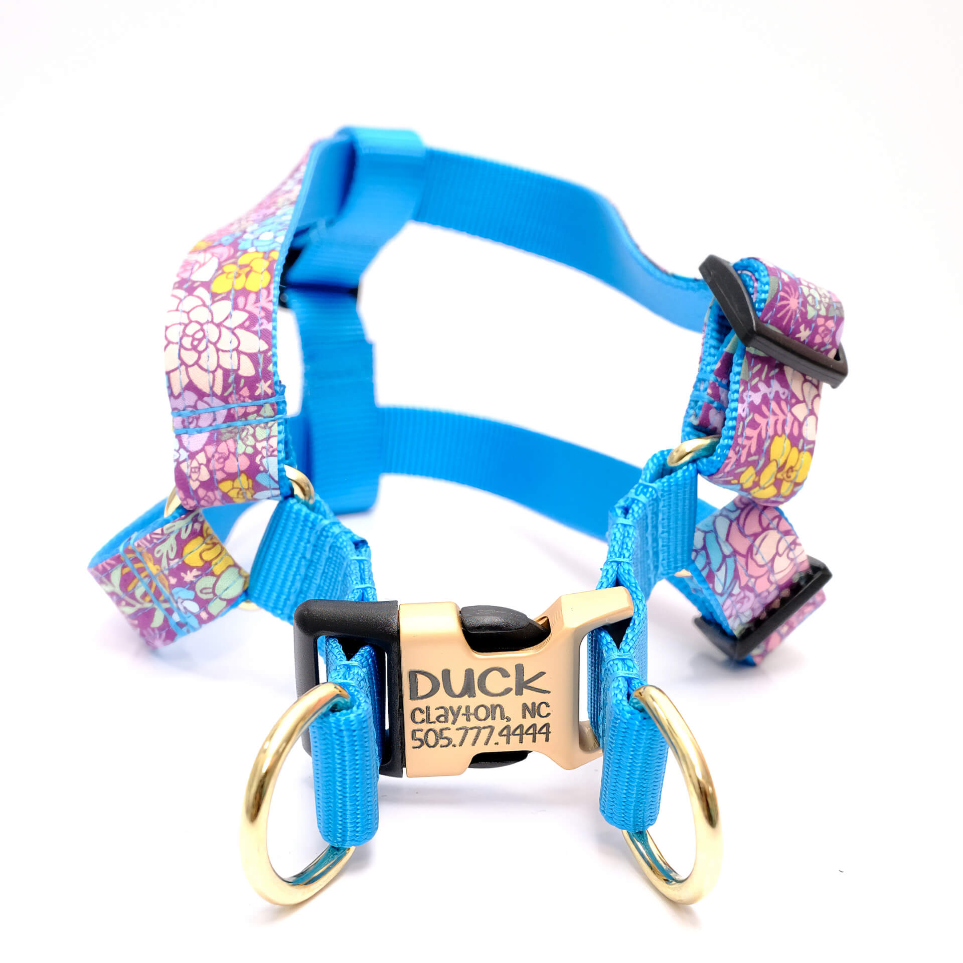 jade purple dog harness step in