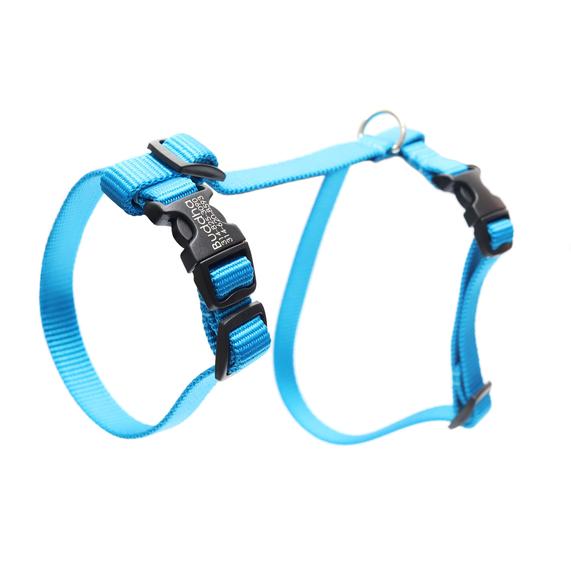nylon cat buckle harness peacock