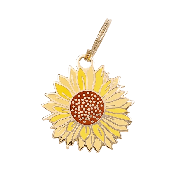 Sunflower Bloom Pet ID Tag