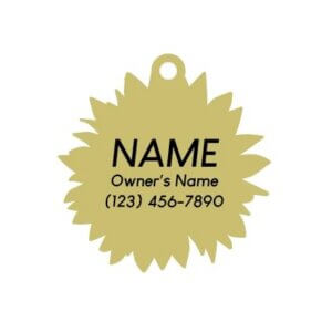 Sunflower ID Tag back