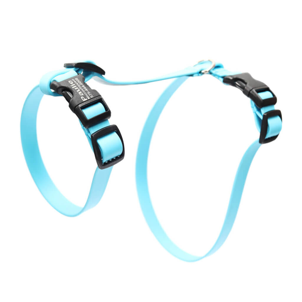 lightweight waterproof cat buckle harness blue