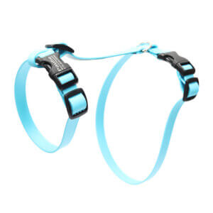 lightweight waterproof cat buckle harness blue